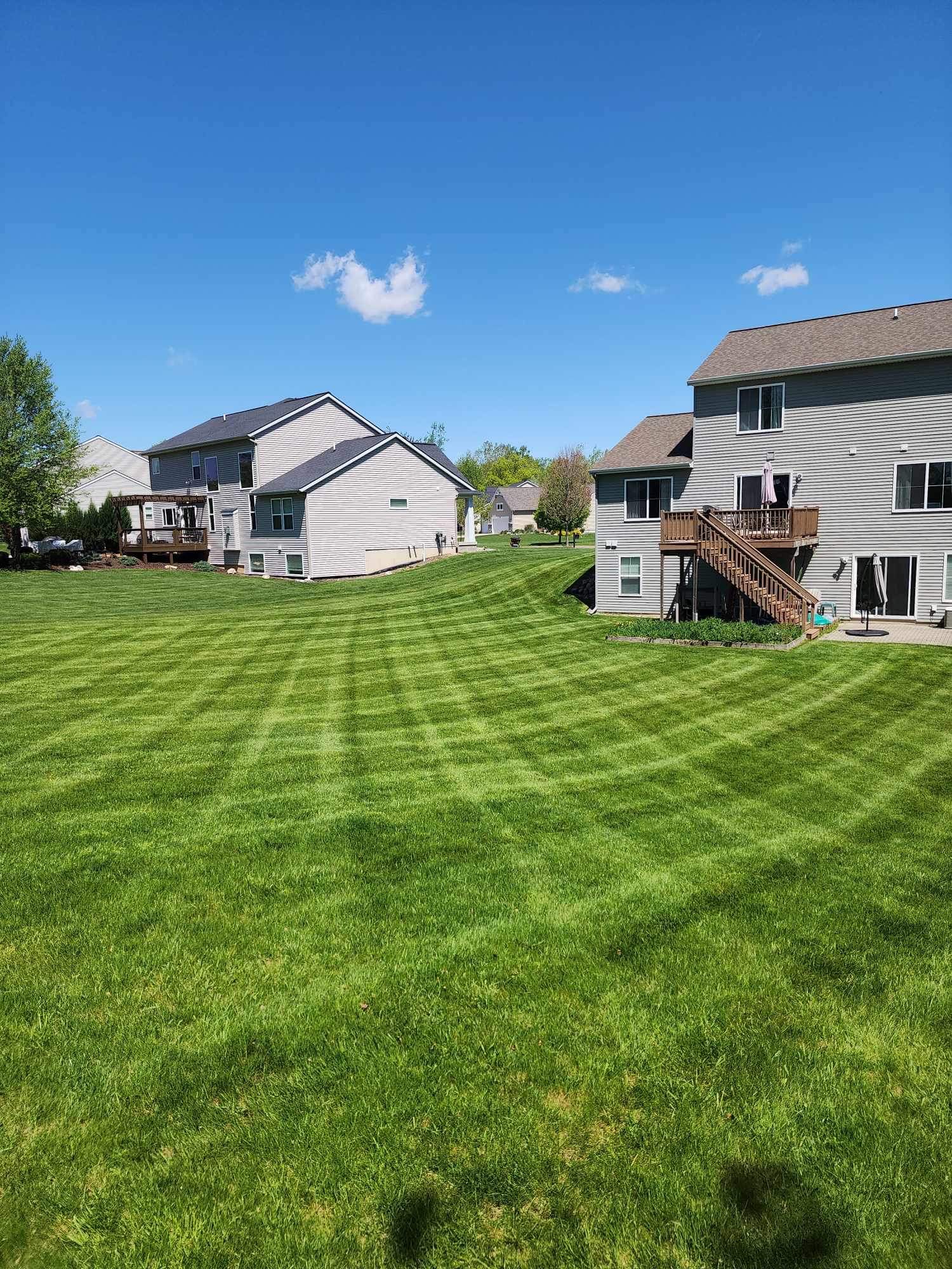 Perfectly manicured lawn